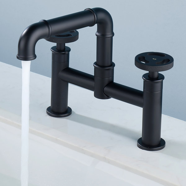 Inhouse Deck Mounted Dual Handle Bridge Bathroom Faucet | Wayfair